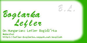 boglarka lefler business card